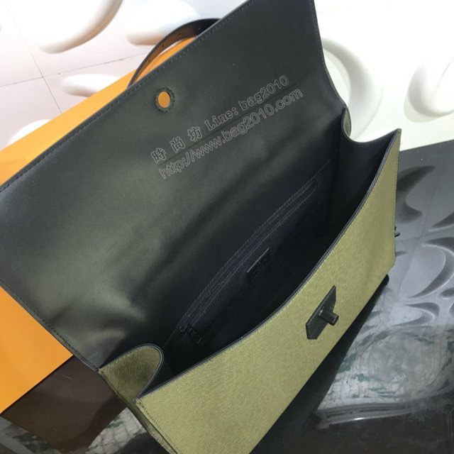 lv新款包包 路易威登Robusto公事包 2020秋冬 標誌性針扣 lv手提肩背公事包 M30591  ydh3960